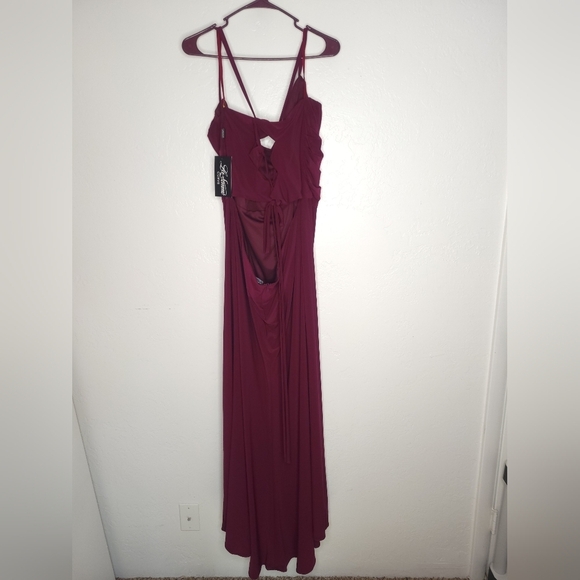 NWT La Femme Curve Formal Dress Dark Berry 22 - Picture 6 of 7
